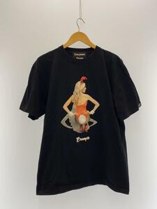 PLAYBOY◆example/Tシャツ/XL/コットン/BLK/プリント