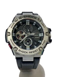 CASIO◆ソーラー腕時計・G-SHOCK/アナログ/ラバー/BLK/BLK/SS