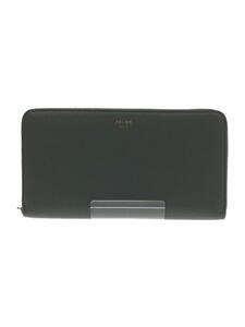 CELINE◆長財布/レザー/GRY/ラージジップウォレット/ラウンドファスナー/10B553BEL