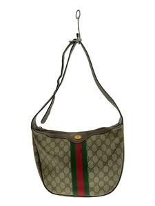 GUCCI◆シェリーライン/GG柄/ショルダーバッグ/-/BRW/総柄/ストラップ使用感有