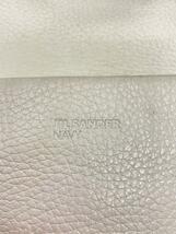 JIL SANDER NAVY◆トートバッグ/レザー/WHT/無地_画像5