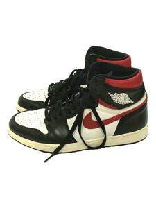 NIKE◆AIR JORDAN 1 RETRO HIGH OG/エアジョーダン1レトロハイ/ブラック/28cm/BLK/レサ