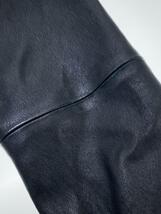 UNUSED◆ジャケット/3/コットン/BLK/otton and Lamb Leather Collarless Jacket_画像6