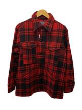 PENDLETON◆70s/ジャケット/S/ウール/RED/チェック/USED/タグホツレ有_画像1