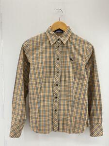 BURBERRY BLUE LABEL◆長袖シャツ/40/コットン/BEG/ノバチェック/バーバリーチェック/fef38-510