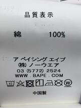 A BATHING APE◆Tシャツ/S/コットン/BLK/001TEF201098X/半袖/カットソー_画像4