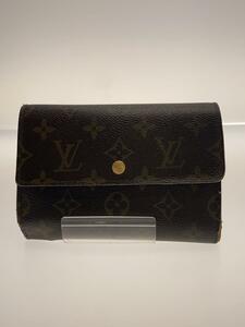 LOUIS VUITTON◆ポルト・トレゾール・エテュイシェキエ_モノグラム・キャンバス_BRW/PVC/BRW/レディース