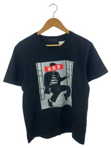 GOD SELECTION XXX◆Tシャツ/M/コットン/BLK/半袖/カットソー/プリント