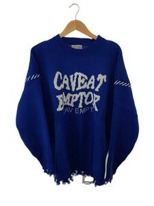 C.E(CAV EMPT)◆セーター(厚手)/M/コットン/BLU/2023FW/Sweater Leter