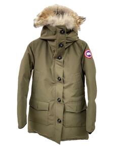 CANADA GOOSE◆BRONTE PARKA/ダウンジャケット/アウター/ファー/S/ナイロン/KHK/ロゴ/ワッペン/2603JL