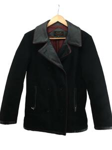 R.J.B* pea coat /36/ wool /BLK/ plain 