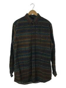 Woolrich◆長袖シャツ/L/コットン/ブラウン/総柄/6579/ネイティブ柄/現行品/ボタンダウン