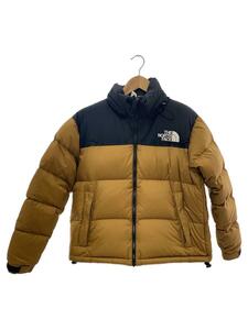 THE NORTH FACE◆SHORT NUPTSE JACKET_ショートヌプシジャケット/L/ナイロン/キャメル/無地