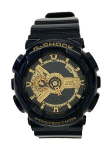 CASIO◆クォーツ腕時計・G-SHOCK/デジアナ/ラバー/BLK/BLK