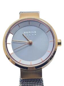 BERING* solar wristwatch / analogue / stainless steel /GRY/GRY