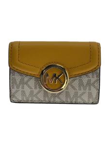 MICHAEL KORS◆JET SET FULTON/コンパクトウォレット/-/YLW/総柄/レディース/35T0GFTP0B