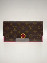 LOUIS VUITTON◆ポルト・フォイユ・フロール_モノグラム・キャンバス_フューシャ/PVC/ブラウン/M64585/CA0198_画像1