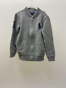 POLO RALPH LAUREN◆セーター/130cm/コットン/GRY/無地