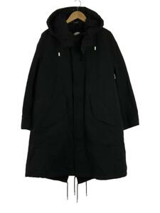 THE RERACS◆モッズコート/48/ポリエステル/BLK/無地/20FW-RECT-211