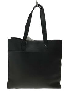 FURLA◆トートバッグ/レザー/BLK/シボ革