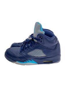 NIKE◆AIR JORDAN 5 RETRO/エアジョーダンレトロ/ネイビー/136027-405/27cm/NVY/レサ