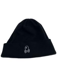 A BATHING APE◆ニットキャップ/FREE/ゴアテックス/ブラック/無地/メンズ/004CPH701001M