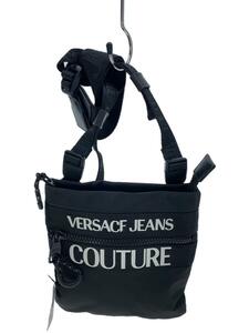 VERSACE JEANS COUTURE◆ショルダーバッグ/ナイロン/BLK/E1YZAB64/ヴェルサーチェジーンズ/ブラック