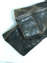 Martin Margiela◆ダブルライダースジャケット/44/牛革/BRW/REPLICA/1950s Leather perfect_画像6