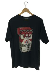 HYSTERIC GLAMOUR◆TAKE IT EASY/Tシャツ/L/コットン/BLK/02221CT33