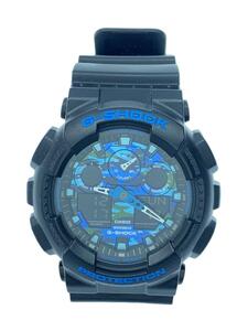 CASIO◆クォーツ腕時計・G-SHOCK/デジアナ/BLK/BLK