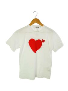 PLAY COMME des GARCONS◆2021/レッドバックロゴハートTEE/Tシャツ/S/コットン/WHT/AZ-T222