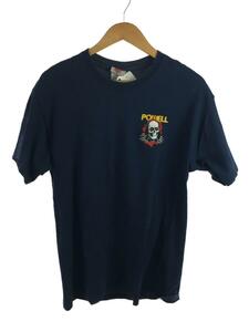 POWELL PERALTA◆Tシャツ/M/コットン/NVY/00s/スカル/両面プリント