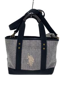 U.S.POLO ASSN.◆ショルダーバッグ/-/GRY/ヘリンボーン