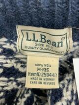 L.L.Bean◆セーター(厚手)/M/ウール/ネイビー/総柄/259447/Norwegian Crewneck/ノルウェーシ_画像3