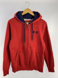 UNDER ARMOUR◆ジップパーカー/-/コットン/RED