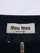 MIU MIU◆カーディガン(薄手)/40/BLK/無地_画像3