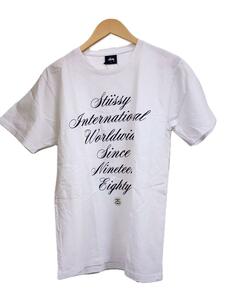 STUSSY◆Tシャツ/S/コットン/WHT/プリント/ステューシー