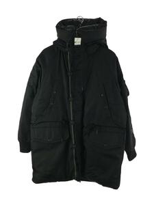 MONCLER◆×FRAGMENT DESIGN/ダウンジャケット/0/ナイロン/BLK/プリント