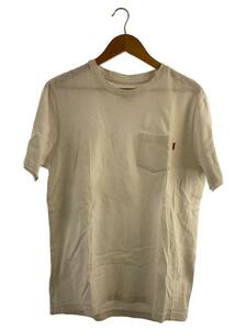 Supreme◆pocket tee/Tシャツ/M/コットン/WHT/無地