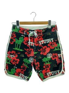 STUSSY◆ショートパンツ/28/コットン/マルチカラー/総柄/ハイビスカス