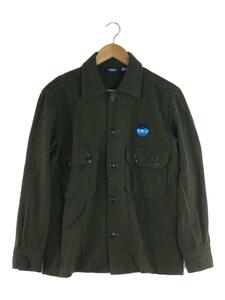 KAVU◆長袖シャツ/M/カシミア混/ウール/KHK