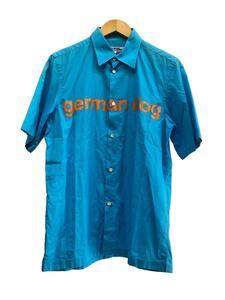 JUNYA WATANABE COMME des GARCONS MAN◆半袖シャツ/L/コットン/BLU/プリント/WE-B077/AD2001/GERMAN DOG/アーカイブ