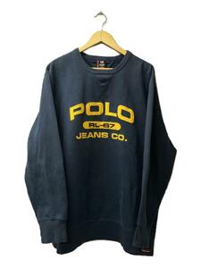 POLO JEANS CO.◆RL-67/スウェット/前V/SIZE:XL/コットン/ネイビー