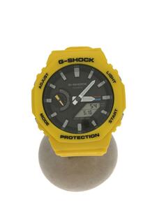 CASIO◆タフソーラー腕時計_G-SHOCK/デジアナ/ラバー/BLK/YLW