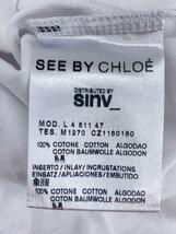 SEE BY CHLOE◆Tシャツ/40/コットン/WHT/グラデーションプリント_画像5