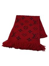 LOUIS VUITTON◆エシャルプ・ロゴマニア_モノグラム_RED/ウール/RED/総柄/レディース_画像1