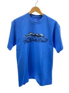 THE NORTH FACE◆S/S NATURE TEE_ショートスリーブネイチャーティー/M/コットン/BLU/NT32333/ブルー