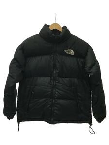 THE NORTH FACE◆ヌプシダウンジャケット/ナイロン/BLK/88025/汚れ有/バングラデシュ製/黒タグ