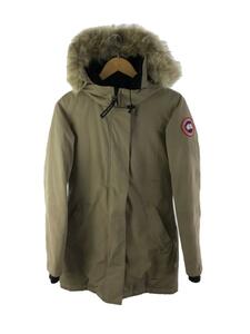 CANADA GOOSE◆ダウンジャケット/XS/ナイロン/ベージュ/ポケット汚れ有/使用感