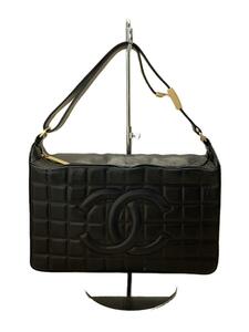 CHANEL◆03-04/ショルダーバッグ_チョコバー_ラムスキン_BLK/羊革/BLK/A17370/8214924